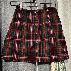 Vintage plaid mini skirt